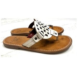 Freebird VALLARTA White Leather Festival Thong‎ Sandals  Size -8
